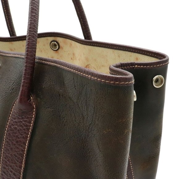 Hermes Garden Party PM Amazonia Tote Bag Authentic Beautiful Bordeaux Color - Picture 4 of 9